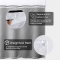 Miniatyrbillede 4 af 5: Bruseforhæng 180 x 180 cm sort bruseforhæng 2 lag vandtæt printet polyester bruseforhæng