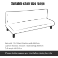 Miniatyrbillede 4 af 4: Strækbar armløs sofaovertræk, Universal armløs sofaovertræk Alle dækkede folde sofa beskytter, Nem at installere og rengøre, 3 sæder Clic Clac overtræk, Blå