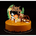 Miniatyrbillede 3 af 5: Akryl Dyr Cupcake Topper - Søde Jungle Dyr Kagepynt