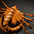 Miniatyrbild 4 av 5: Halloween skräck utomjording skorpion mask imitation läder ny f