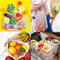 Miniatyrbilde 5 av 5: Handlepose Nettpose, Bomullsnettpose, Handlepose Nettpose, for Handlepose Bestemmelser Dagligvare Oppbevaringspose Frukt Grønnsaker Sammenleggbar Gjenbrukbar