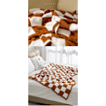Miniatyrbilde 2 av 3: Couleur Caramel - Sofateppe, Pledd Plush Teppe, Rutete (127 * 152cm)