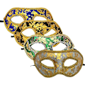 Miniatyrbillede 1 af 5: Venetiansk maske, 4-delt maskesæt til fester, balsal