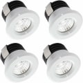 Miniatyrbild 1 av 5: Set med 4 Mini LED-infällda spotlights 3 W Varmvitt, Mini LED-spotlight för skyltfönster, Nummerplåtsbelysning inkl. Separat transformator