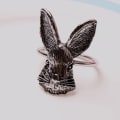 Miniatyrbilde 4 av 5: 8 stk påskehare serviettringer borddekor serviettringholder spenner