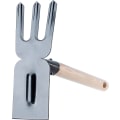 Miniatyrbilde 2 av 5: Liten metallspade med robust dobbelthacke kort håndtak for w