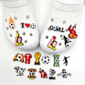 Miniatyrbilde 2 av 5: 18 stykker 3D Clog Sandaler Ornamenter (Fotballserie), Sko Charms,