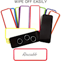 Miniatyrbild 2 av 5: 54-pack whiteboardmagneter, 9 färger 29 x 79 mm skrivbara magneter