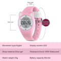 Miniatyrbild 2 av 5: Barn Digital Klocka Barn Vattentät Sportklockor Fitness Tracker Med Stegräknare（Vit）