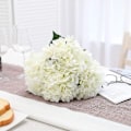 Miniatyrbillede 5 af 5: Kunstig hortensia blomst, 5 stk. enkelt lang silkestilk 6,3