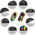 Miniatyrbild 2 av 5: (Graffiti + Regnbåge) 8 Funktion Fidget Toy Cube Controller Stress