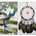 Miniatyrbilde 5 av 5: Fjærdreamcatcher Nett Håndnett Madmade Nett Håndnett Henge