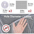 Miniatyrbillede 2 af 5: 2 stk. Vindue Myggenet, Insektnet, 130cm*150cm, Myg