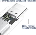 Miniatyrbilde 3 av 5: 4 stk. USB C-adapter, USB C til Micro USB-adapter Type C hann til