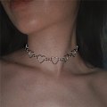 Miniatyrbilde 2 av 5: Enkel crew hjerte choker halstilbehør enkelt temperament