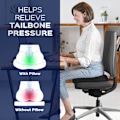 Miniatyrbilde 4 av 5: Kontor- og bilstolpute - Ergonomisk og ortopedisk memory foam-pute
