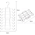 Miniatyrbilde 3 av 5: Flerlags foldbart kleshenger i legering, oppbevaringstilbehør for klær