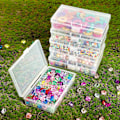 Miniatyrbilde 5 av 5: (6 stk.) Mini Klar Plast Perle Oppbevaringsbokser for Innsamling av Små Gjenstander, Perler, Smykker, Visittkort, Håndverk (5.2