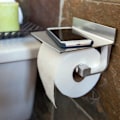 Pikkukuva 2 / 5: WC-paperiteline ja hylly, seinäkiinnitys liimalla