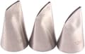 3 st Austin Rose Pastry Tips, Rostfritt Stål Blom Kronblad T