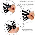 Miniatyrbilde 4 av 5: 4 stk. store Octopus-klips med grep, sklisikre edderkopp-hårklips
