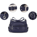 Miniatyrbilde 4 av 5: Kvinner Crossbody Bag, Cusual Multi-lommer PU Lær Håndveske Sho