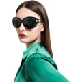 Miniatyrbillede 2 af 5: Polariserede solbriller til kvinder - Fashionable Oversized Glasses and Big