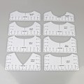 Miniatyrbillede 2 af 5: T-shirt lineal guide, 8 stykker høj præcision T-shirt justering lineal