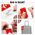 Miniatyrbillede 5 af 5: Bagagemærke 6 stk. Flyvemaskine Kuffertegn Aluminiumlegering Bagage