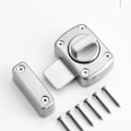 Miniatyrbild 1 av 5: Silver (Stor) Badrumslås Rotationsdörrlås Dörrlås Bult, A