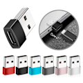 Pikkukuva 4 / 5: 5-pakkaus musta USB C naaras - USB uros -sovitin, nopea lataus ja