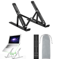 Miniatyrbillede 1 af 5: 1 stk. (sort) bærbar computerstand, justerbar aluminium ventileret bærbar computer