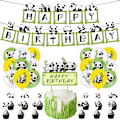Miniatyrbillede 1 af 5: Panda tema fødselsdagsfest layout rekvisitter søde vind ballon dekoration
