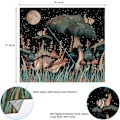 Miniatyrbillede 4 af 4: Trippy Svampetapet Moon og Stjerner Tapestry Snegletalpet