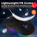 Pikkukuva 3 / 5: Type-C-liitäntäinen kevyt 5 RGB-taustavalaistu hiiri 7200DPI Compute
