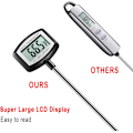 Miniatyrbillede 3 af 5: Stort LCD-stegetermometer - 5,3 tommer superlangt probe - Digit