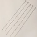 Miniatyrbillede 5 af 5: 1 stk. Sølv Boho Carifin Perle Ankelkæde Multilayer Sølv Kæde A