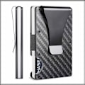 Miniatyrbillede 4 af 5: Minimalistisk Carbon Fiber Tegnebog - Mænds Tynd Tegnebog Kreditkort H
