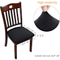 Miniatyrbilde 3 av 5: 6 stk. Stretch Jacquard stolsetertrekk, avtagbare vaskbare