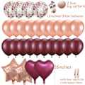 Miniatyrbild 2 av 3: Dekoration Födelsedag Kvinna Rose Gold Happy Birthday Ballonger