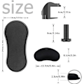Miniatyrbild 3 av 5: Justerbart handledsstöd för arm, ergonomisk design, ledad datorarmstöd, 180° rotation, datormusmatta