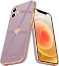 (Lavande)Coque Compatible avec iPhone 12 en Silicone Galvanisé O