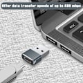 Miniatyrbillede 4 af 5: USB C Hun til USB A Han Adapter 3-pak, Type C Opladerkabel Konverter til Apple Watch 7 SE, iPhone