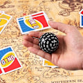 Miniatyrbilde 3 av 4: 100-sidig polyhedral terning D100 terningsett med hvite tall 100