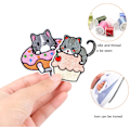 Miniatyrbillede 4 af 5: 18 stk. stryge-på-patches, mini katte tøj patches, søde killing P