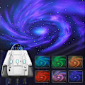 Miniatyrbilde 3 av 6: Romkapsel Stjernehimmel Projeksjonslys, Bluetooth Milky Way P