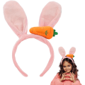 Miniatyrbilde 1 av 5: Påskehareører Hodebånd (Rosa) med Gulrot, 1 Hare Hodebånd,