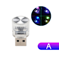 Pikkukuva 1 / 5: 1x Mini-lamppu lisävarusteet USB LED Auton sisätilojen neon Atmosphe