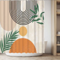 Miniatyrbillede 1 af 5: Bohemian bruseforhæng Bjerg solnedgang 180 x 180 cm Badeforhæng