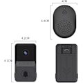 Miniatyrbilde 5 av 5: Svart - Trådløs videodørklokke, Wi-Fi smart videodørklokke, Nig